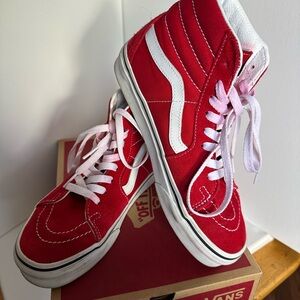 Vans Red High-Top Sneakers